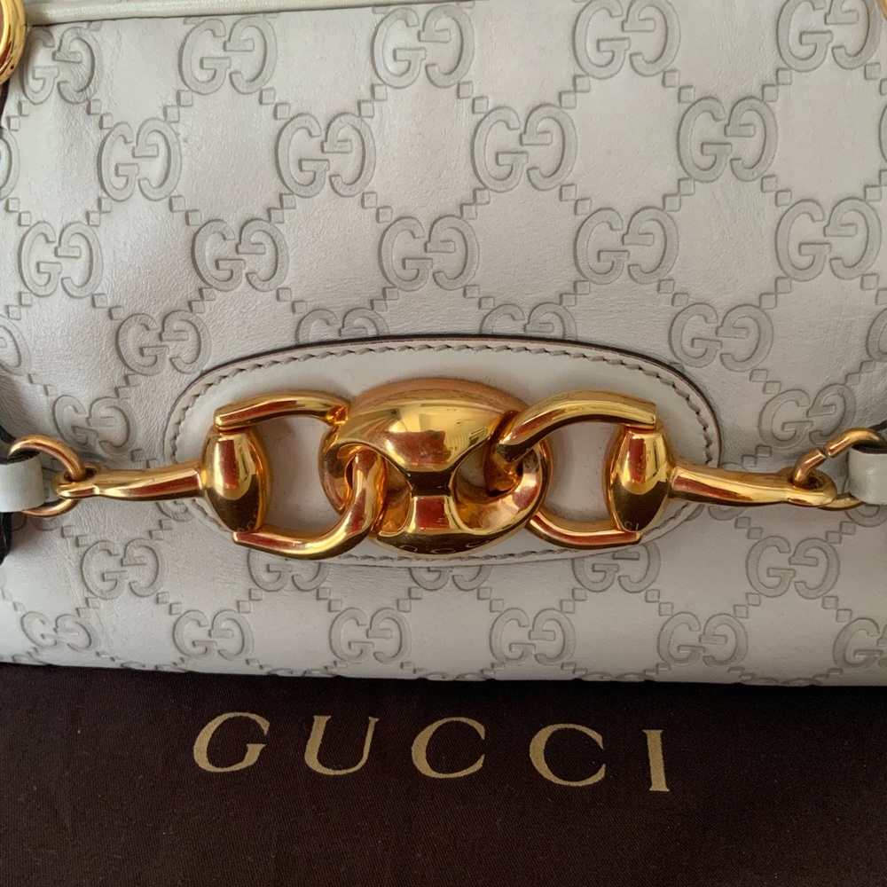 Gucci monogram horsebit  wave medium shoulder bag - Picture 2 of 16